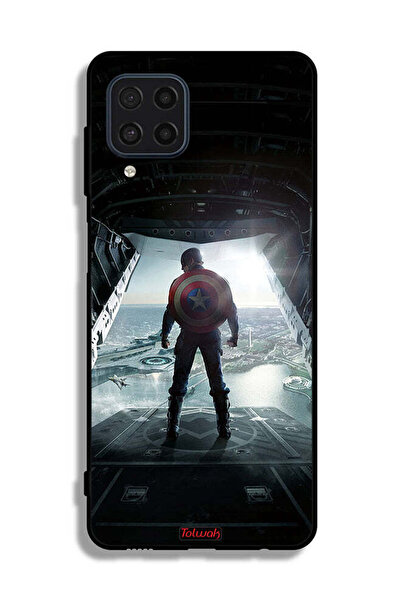 Tolwak Samsung Galaxy M22 Protective Case Cover Portrait Display Captain America