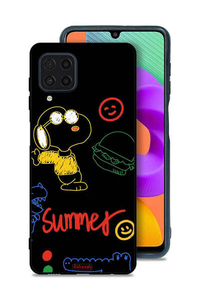 Tolwak Samsung Galaxy M22 Protective Case Cover Summer Sticker