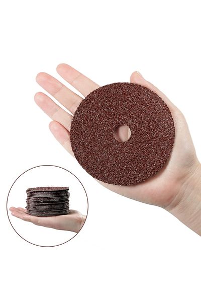 OEM Set of 25 Leontool sanding discs, diameter 10.2 cm, grit 40, resin fiber, aluminum oxide