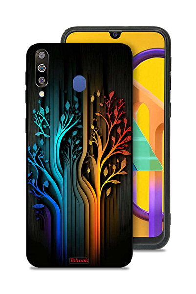 Tolwak غطاء حماية لهاتف سامسونج جالكسي M30 برسومات أوراق الشجر