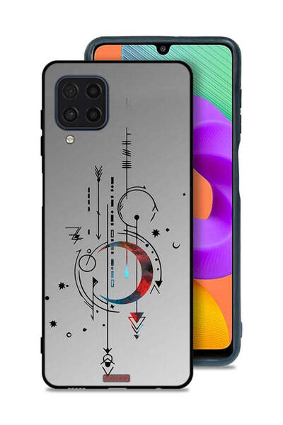 Tolwak Samsung Galaxy M22 Protective Case Cover Moon And Arrows Art Pattern