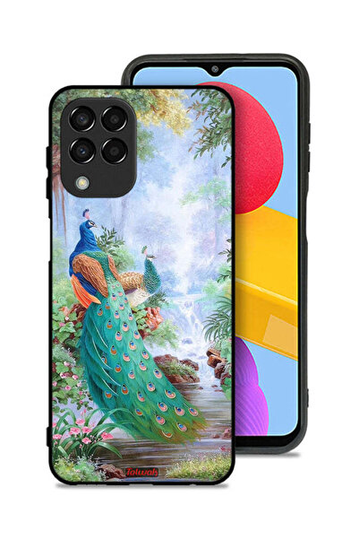Tolwak غطاء حماية لهاتف سامسونج جالاكسي M33 بنقشة الطاووس