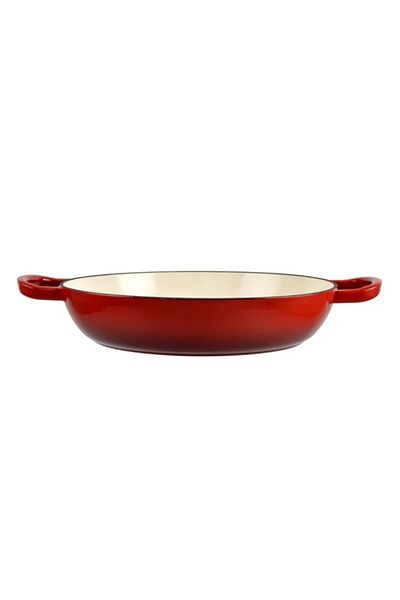 Perfect Home Enameled cast iron saucepan with lid 30x6 cm – Perfect Home 10272, red, for steaks, slow cooking