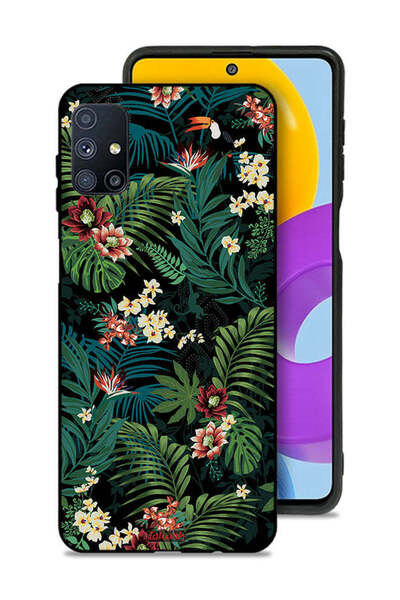 Tolwak غطاء حماية لهاتف سامسونج جالاكسي M51 بنقشة أوراق استوائية