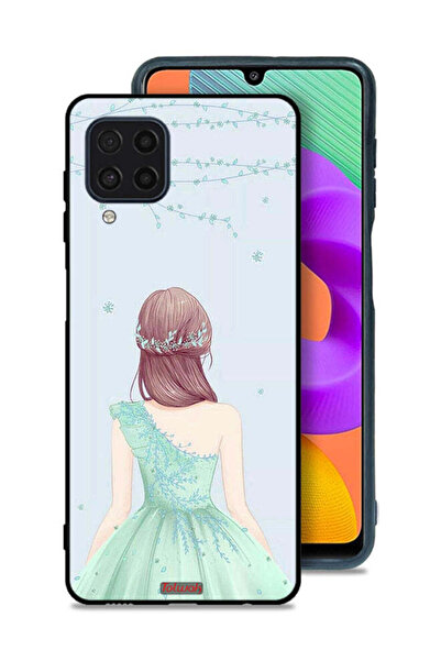 Tolwak Samsung Galaxy M22 Protective Case Cover Cute Girl In Floral Dress