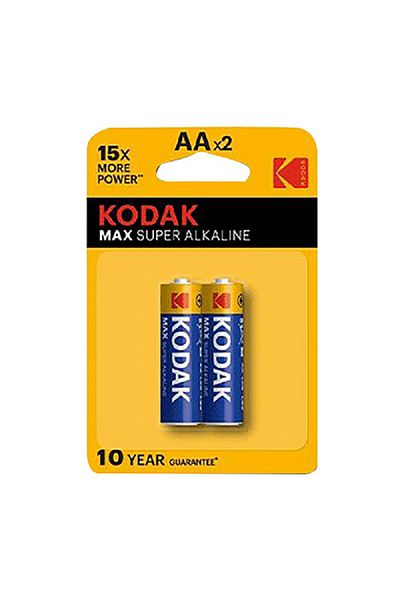 Kodak 2-Piece Max Long Lasting Super Alkaline AA Pencil Battery Blue and Yellow