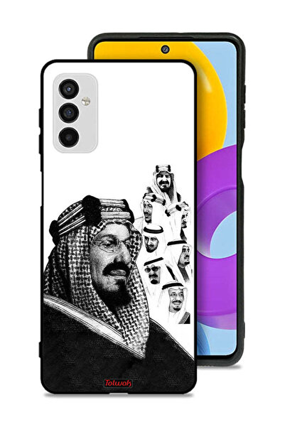 Tolwak غطاء حماية لهاتف سامسونج جالاكسي M52 5G، ملصق فني أبيض وأسود لملوك الم...