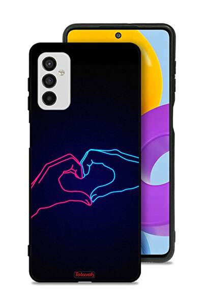 Tolwak Samsung Galaxy M52 5G Protective Case Cover Touching Hand Making Heart