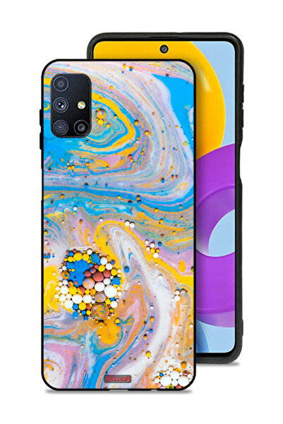 Tolwak Samsung Galaxy M51 Protective Case Cover Gems Colorful Abstraction