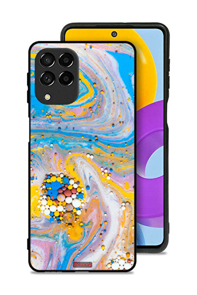 Tolwak Samsung Galaxy M53 Protective Case Cover Gems Colorful Abstraction