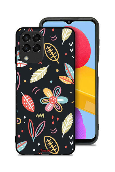 Tolwak غطاء حماية لهاتف سامسونج جالاكسي M33 بطبعة زهور وأوراق فنية تجريدية