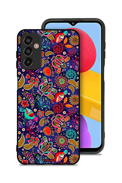 Tolwak غطاء حماية لهاتف سامسونج جالكسي M13 بنقشة طيور وأوراق زهور ملونة