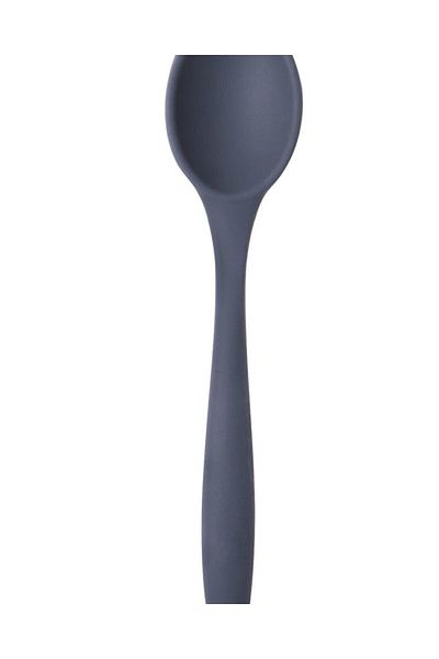 PİNK ROSE Bybirgül Large Size Fireproof Non-Stick Anthracite Silicone Spoon Set of 2 Anthracite
