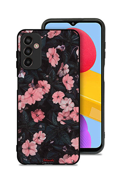 Tolwak غطاء حماية لهاتف سامسونج جالاكسي M13 - لون الخوخ والورود الصغيرة