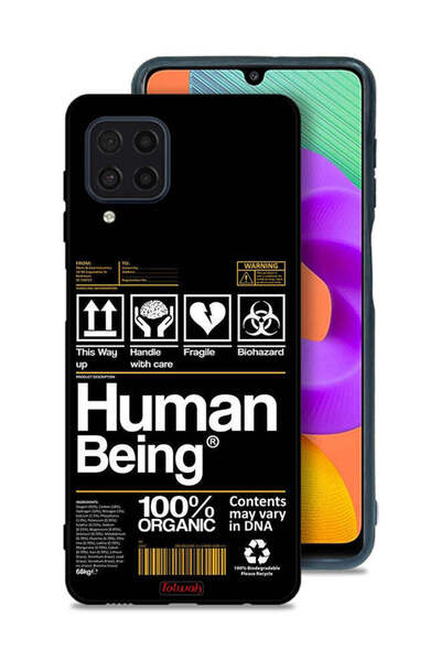 Tolwak Samsung Galaxy M22 Protective Case Cover Human Being Sticker
