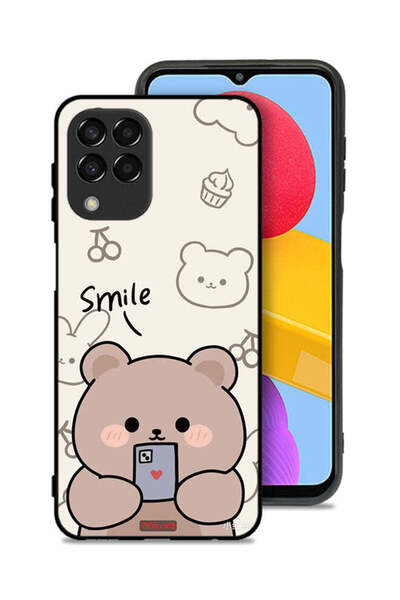 Tolwak غطاء حماية لهاتف سامسونج جالاكسي M33 برسومات الدب المبتسم