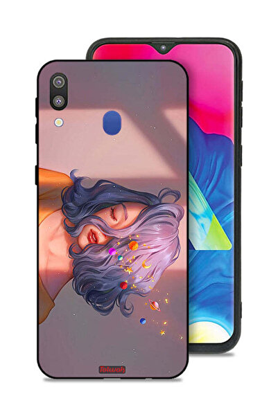 Tolwak Samsung Galaxy M20 Protective Case Cover Girl And Space Art