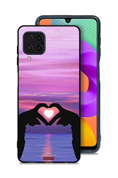 Tolwak Samsung Galaxy M22 Protective Case Cover Heart Moon