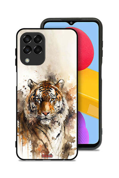 Tolwak غطاء حماية لهاتف سامسونج جالاكسي M33 بتصميم فن تجريدي من جلد الفهد