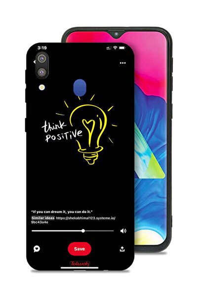 Tolwak غطاء حماية لهاتف سامسونج جالكسي M20 - فكر بإيجابية