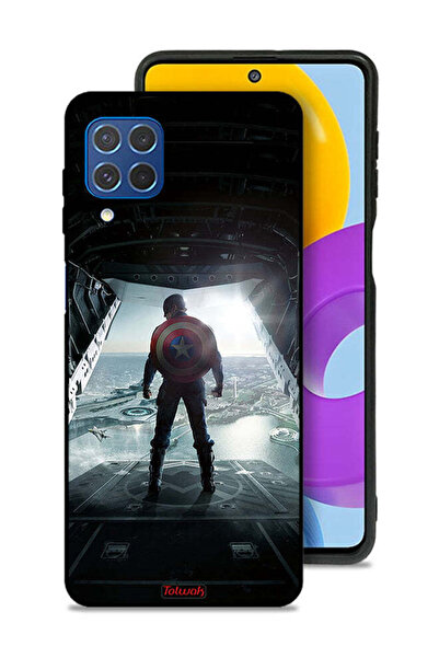 Tolwak Samsung Galaxy M62 Protective Case Cover Portrait Display Captain America