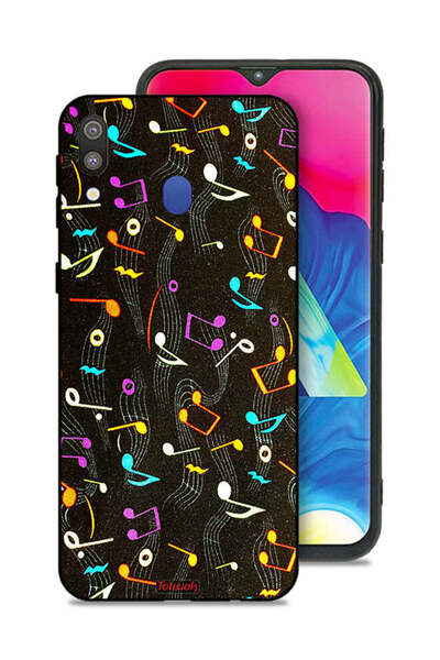 Tolwak Samsung Galaxy M20 Protective Case Cover Music Fabric Pattern