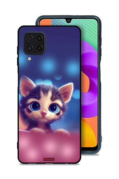 Tolwak Samsung Galaxy M32 4G Protective Case Cover Little Cat