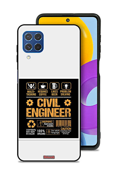 Tolwak غطاء حماية لهاتف سامسونج جالاكسي F62، ملصق مهندس مدني