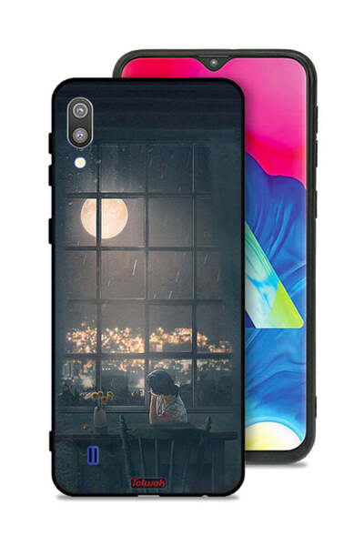 Tolwak Samsung Galaxy M10 Protective Case Cover Looking At Moon Art
