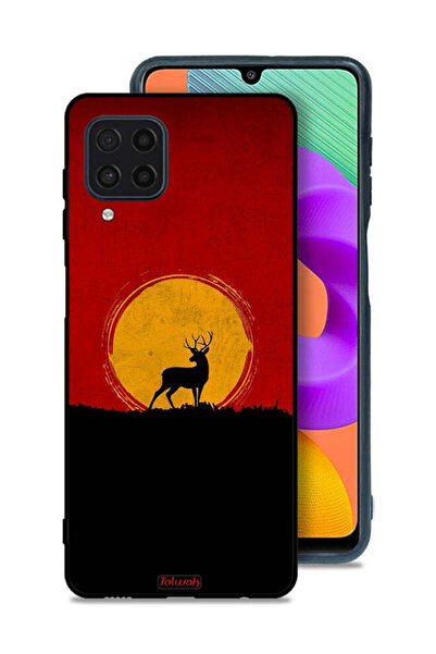 Tolwak غطاء حماية لهاتف سامسونج جالكسي F22 بتصميم غزال وقمر