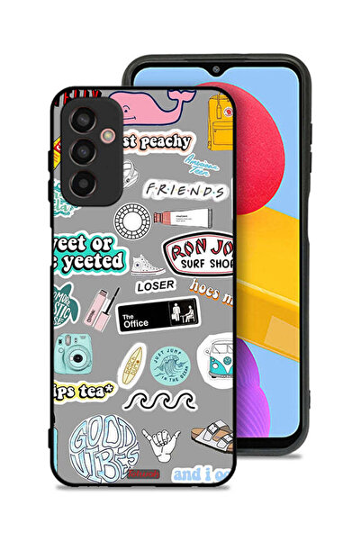 Tolwak Samsung Galaxy F23 Protective Case Cover Good Vibes Stickers