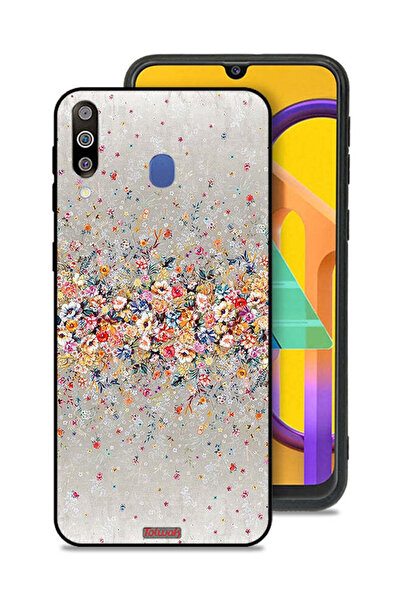 Tolwak غطاء حماية لهاتف سامسونج جالاكسي M30 بتصميم زهور صغيرة وفن تجريدي