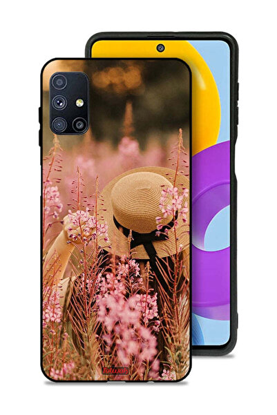Tolwak Samsung Galaxy M51 Protective Case Cover Hat Girl In Flowers