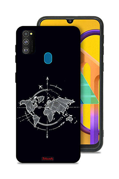 Tolwak غطاء حماية لهاتف سامسونج جالاكسي M30s بتصميم فن البوصلة