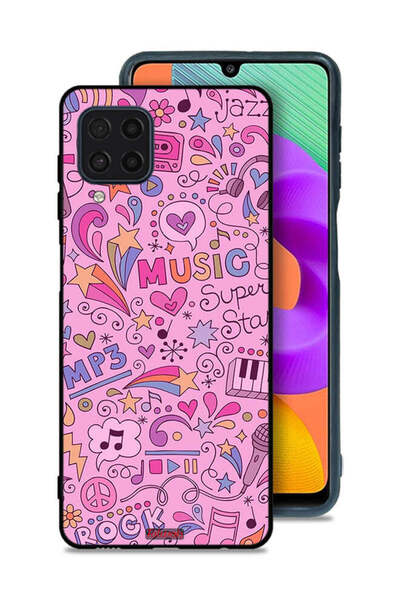 Tolwak Samsung Galaxy M22 Protective Case Cover Music Tags