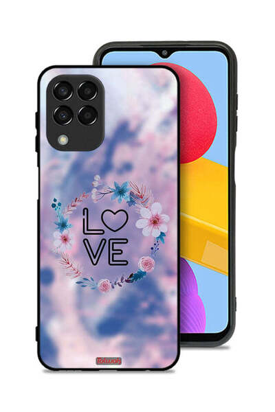 Tolwak غطاء حماية لهاتف سامسونج جالاكسي M33 بتصميم خاتم الحب بين الزهور