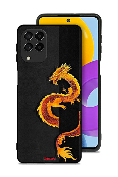 Tolwak Samsung Galaxy M53 Protective Case Cover Dragon Art