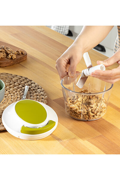 Mutfak Köşesi Roni Drawstring Hand Rondo – Press Mechanism, Stainless Triple Blade, 700ml Chopper Rondo with Chamber