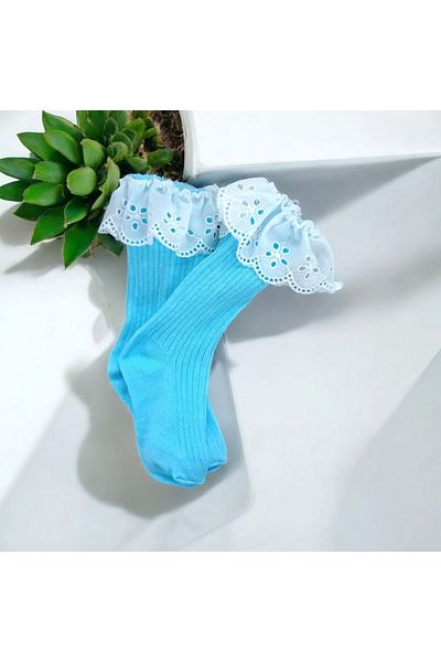 ÖZKARDEŞLER BABY Бебешки чорапи с дантела до коляното за бебета и деца