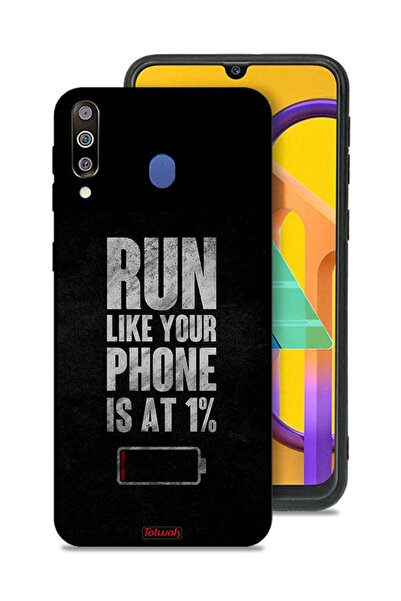 Tolwak غطاء حماية لهاتف سامسونج جالكسي M30، اركض كما لو أن هاتفك يعمل بنسبة 1%