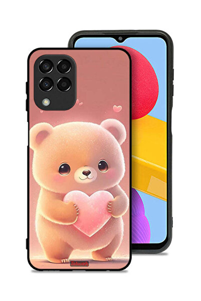Tolwak غطاء حماية لهاتف Samsung Galaxy M33 برسومات باندا صغيرة لطيفة تحمل قلبًا