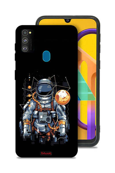 Tolwak Samsung Galaxy M30s Protective Case Cover Astronaut Abstract Art