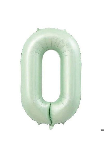 Mini Parti Mini Party Store Foil Number Retro Green Color Balloon 40 cm