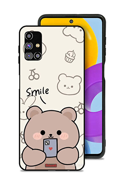 Tolwak غطاء حماية لهاتف سامسونج جالاكسي M31s برسومات الدب المبتسم