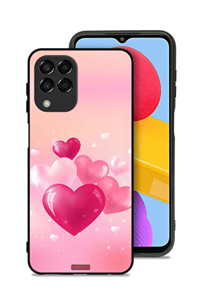Tolwak Samsung Galaxy M33 Protective Case Cover Beautiful Hearts Art