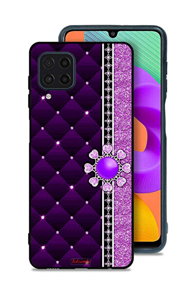 Tolwak Samsung Galaxy M32 4G Protective Case Cover Glitter Hearts