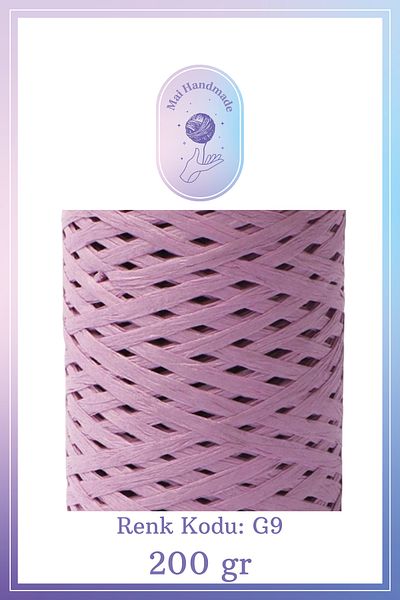 Mai Handmade Hobby ve Örgü Evi Φυσικό Χαρτί Raffia Rope Craft, Συσκευασία, Λουλούδι & Δώρο Στολίδι Σχοινί 200 gr 180-220 μέτρα