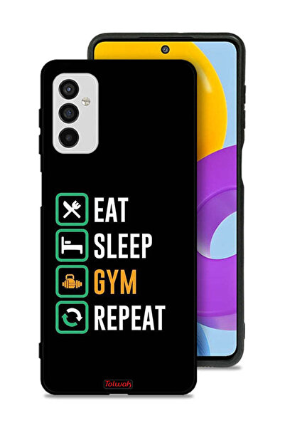 Tolwak غطاء حماية لهاتف Samsung Galaxy M52 5G، Eat Sleep Gym Repeat