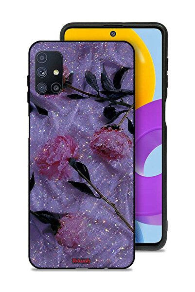 Tolwak غطاء حماية لهاتف سامسونج جالكسي M51 بنقشة ورود لامعة