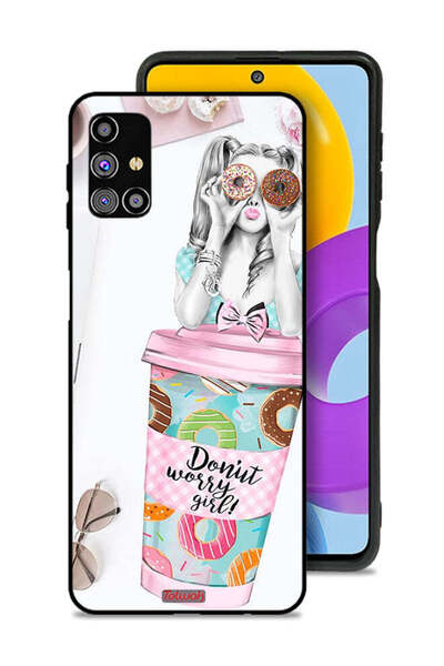 Tolwak غطاء حماية لهاتف سامسونج جالاكسي M31s بتصميم فتاة دونات ووري